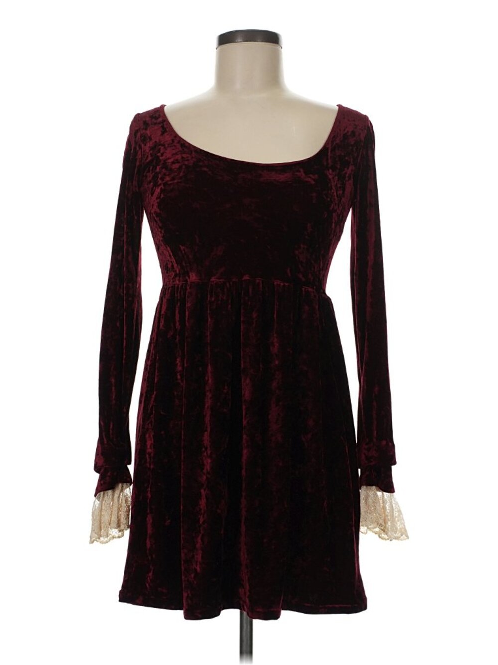 Crushed Velvet Babydoll Dress 1990s VINTAGE BOHO GOTHIC RARE EUC